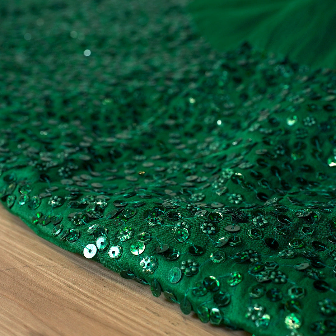 60" Emerald Sequin Tree Skirt