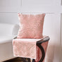 18" X 18" Pink & Platinum Beaded Pillow/Runner