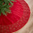 66" Red & Gold Poinsettia Tree Skirt