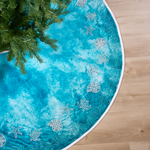 66" Coastal Blue Tree Skirt