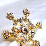 Clear, Gold Jewel Napkin Ring