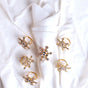 Clear, Gold Jewel Napkin Ring