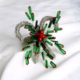 Holly Candy Cane Napkin Ring