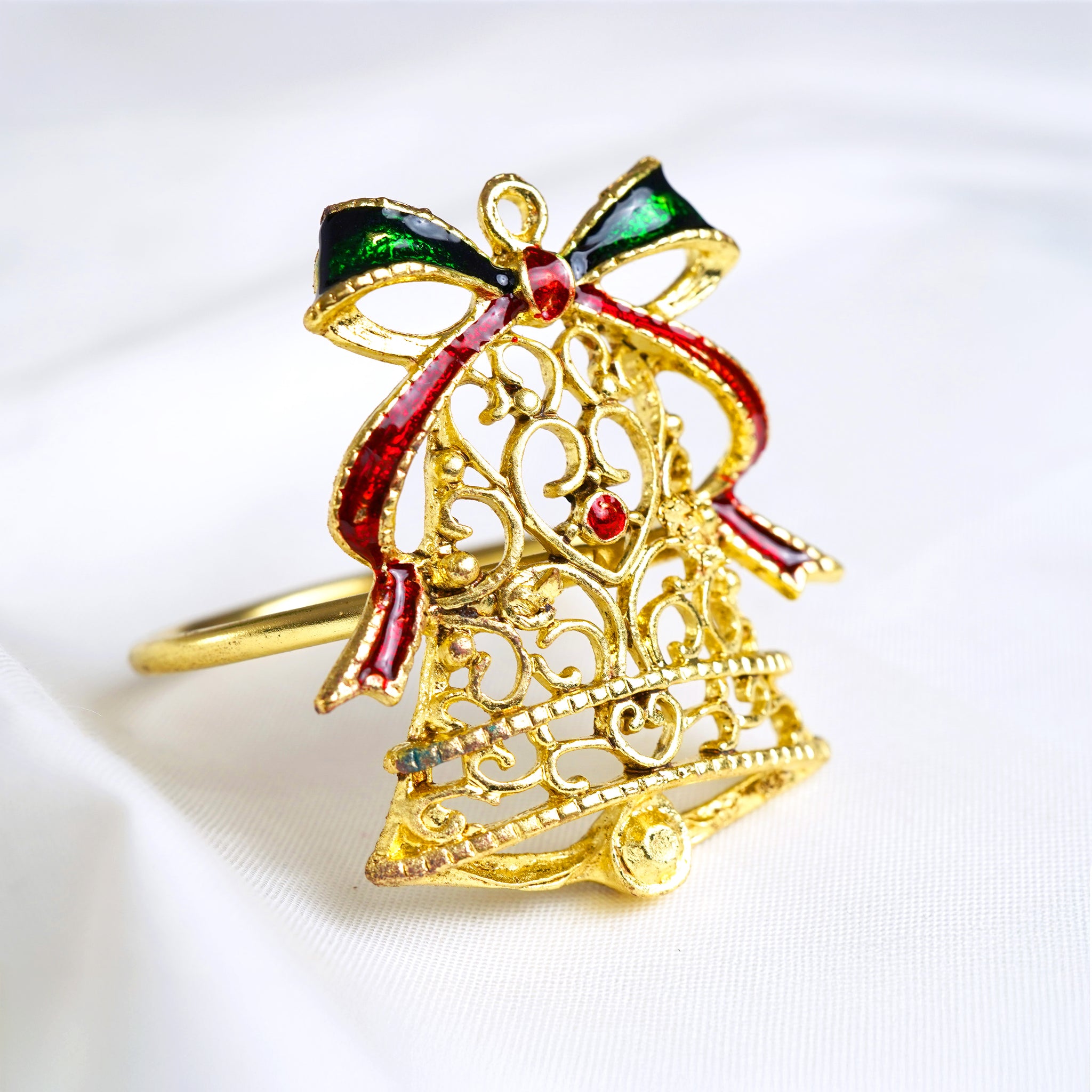 Gold, Red, & Green Napkin Ring