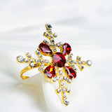 Red & Gold Snowflake Napkin Ring