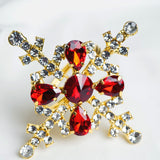Red & Gold Snowflake Napkin Ring