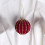 4" Red Multi Pumpkin Ball Ornament