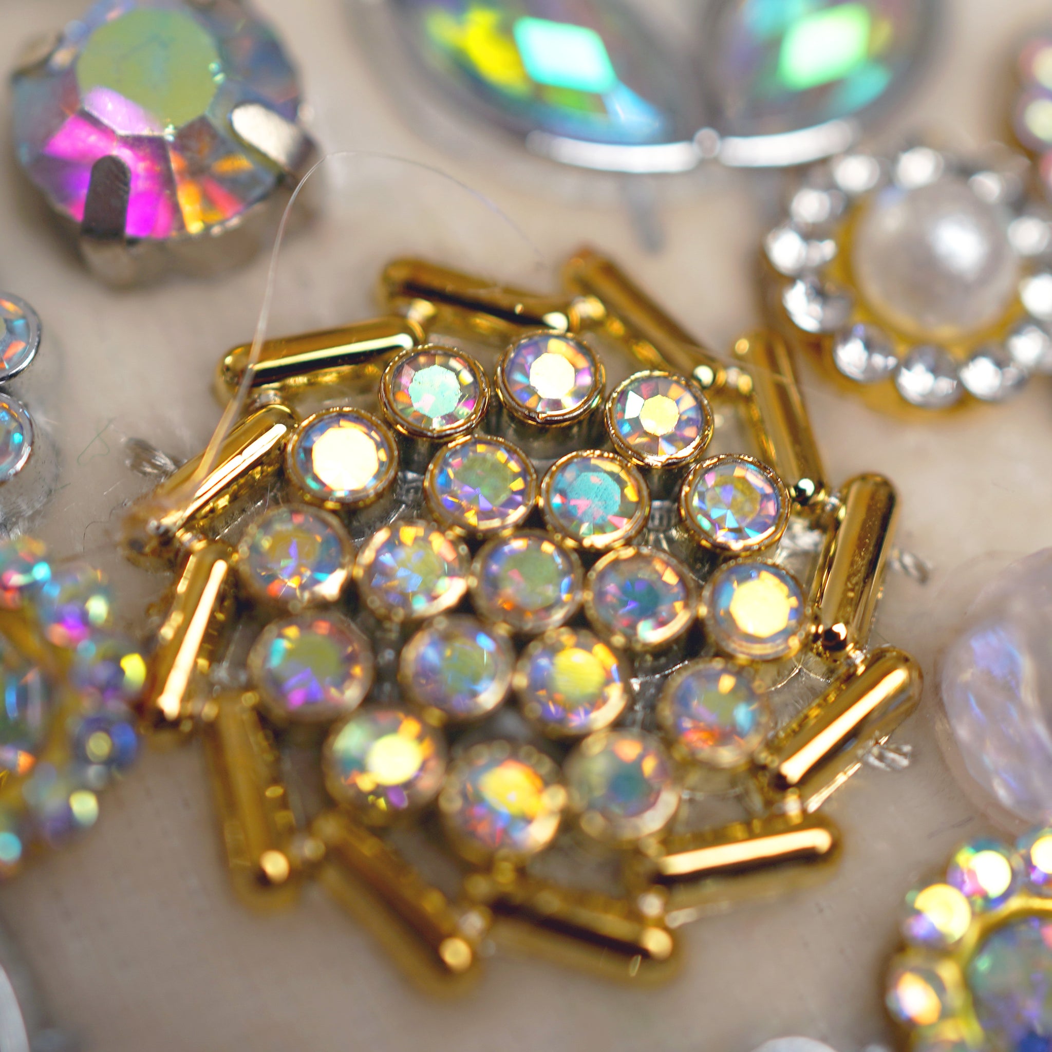 4" Ivory Jeweled Heart Ornament