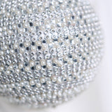 4" Ivory Snowy Pearl Ball Ornament