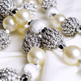 3 FT Silver Pearl Garland
