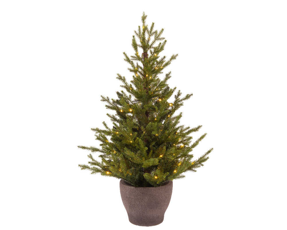 3 FT Norway Potted Tree Micro Warm White 60LED