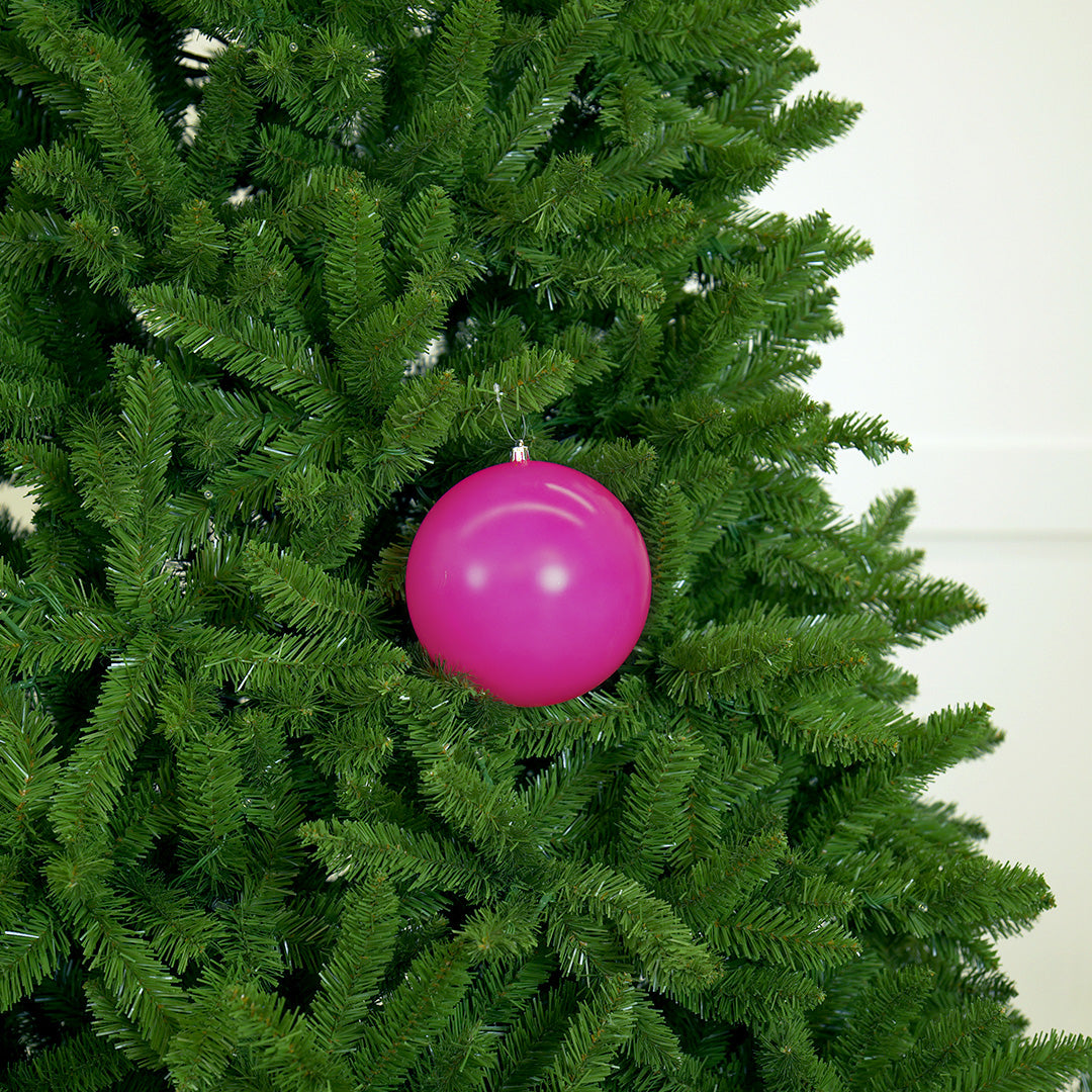 6" Neon Fuchsia Ball Ornament