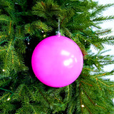 6" Neon Fuchsia Ball Ornament
