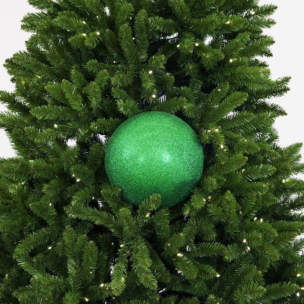 10" Green Glitter Shatterproof Ball Ornament