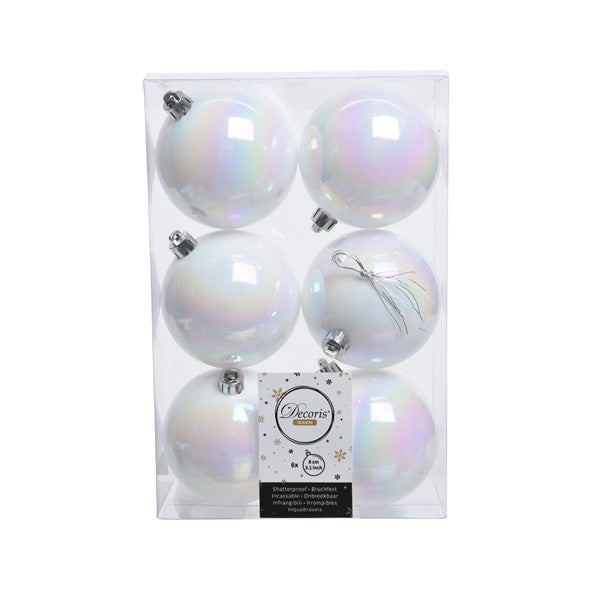 80MM Shatterproof Shiny & Matte Ball 6 Pack