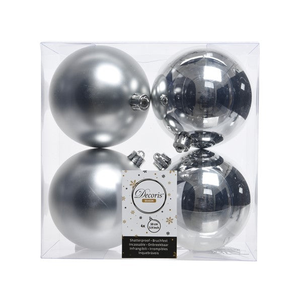 4" Shiny & Matte Shatterproof Ball Ornament