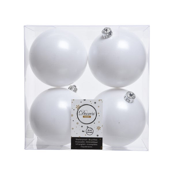4" Shiny & Matte Shatterproof Ball Ornament