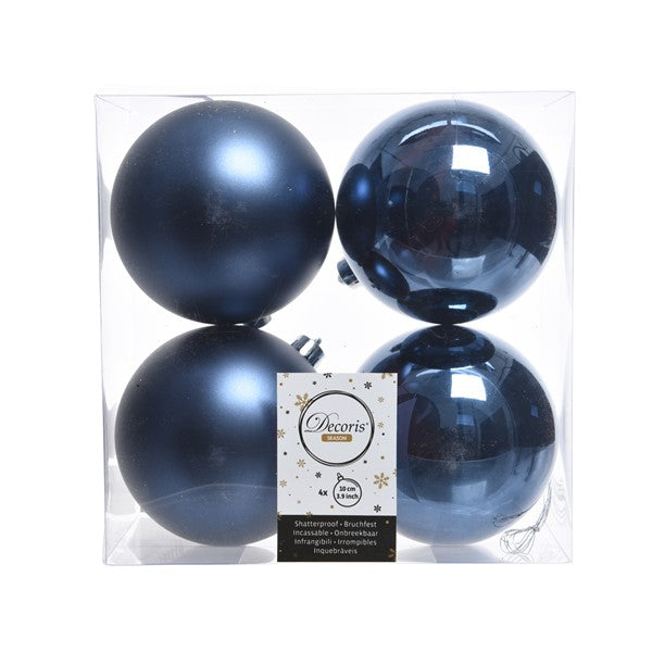 100MM Shatterproof Shiny & Matte Ball 4 Pack