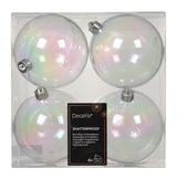 4" Shiny & Matte Shatterproof Ball Ornament Pack Of 4