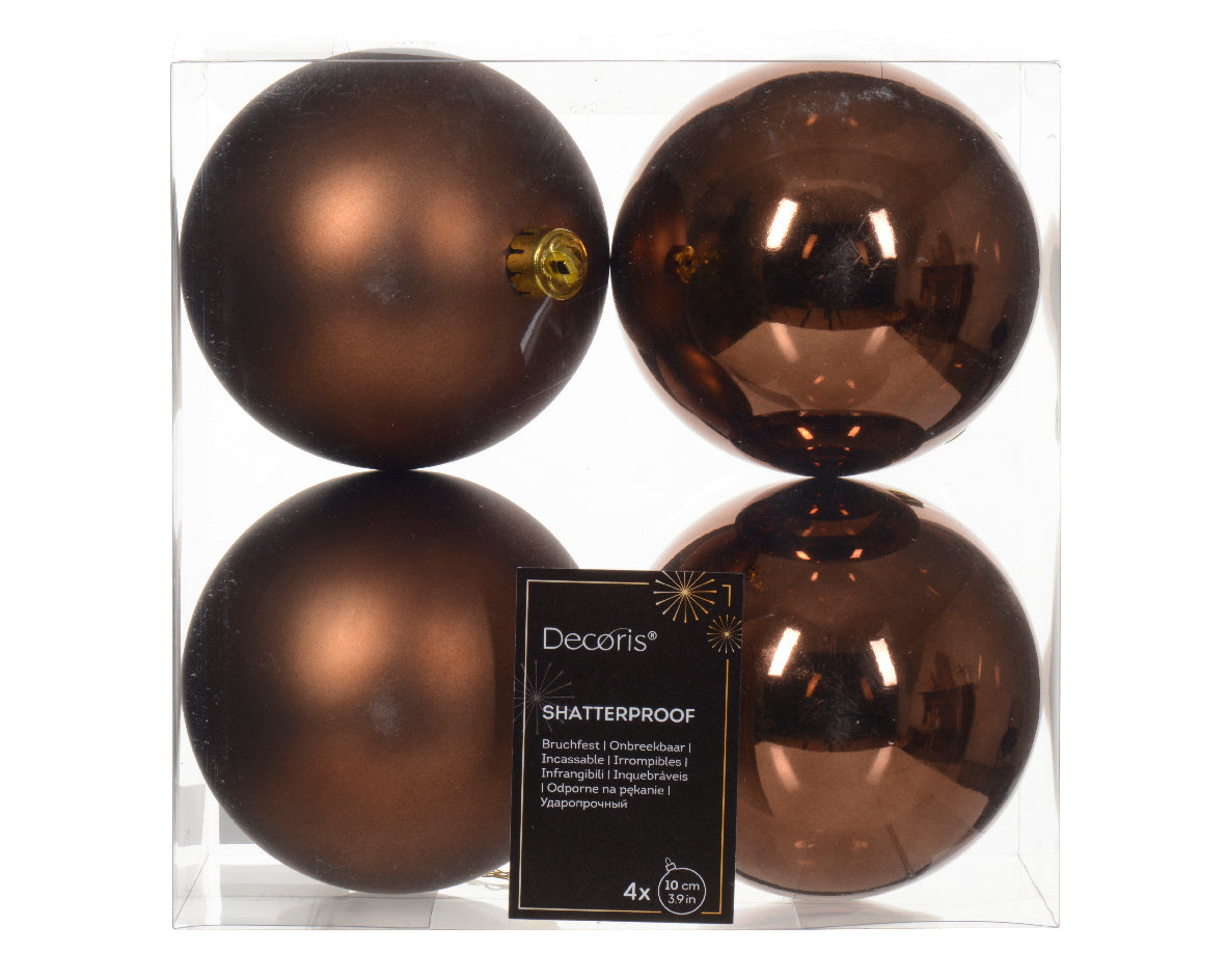 4" Shiny & Matte Shatterproof Ball Ornament