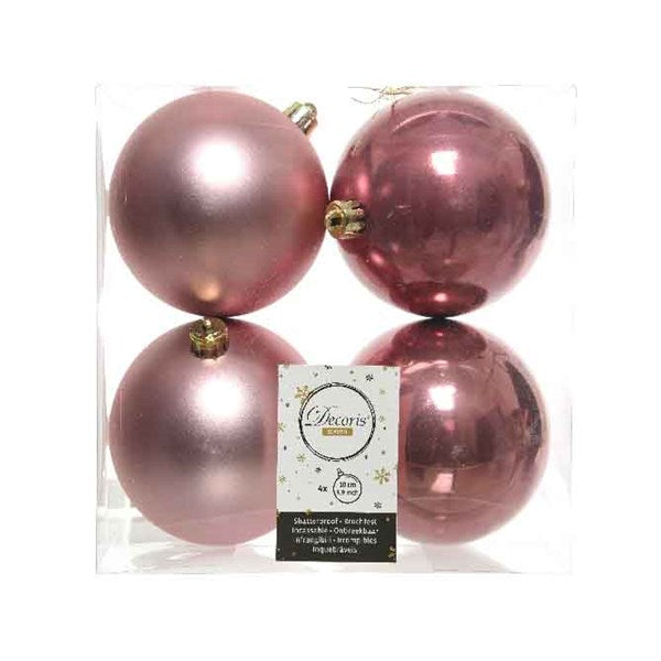 4" Shiny & Matte Shatterproof Ball Ornament