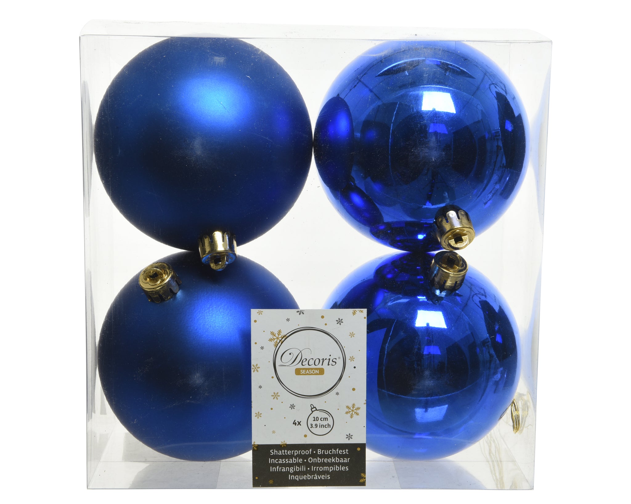 4" Shiny & Matte Shatterproof Ball Ornament