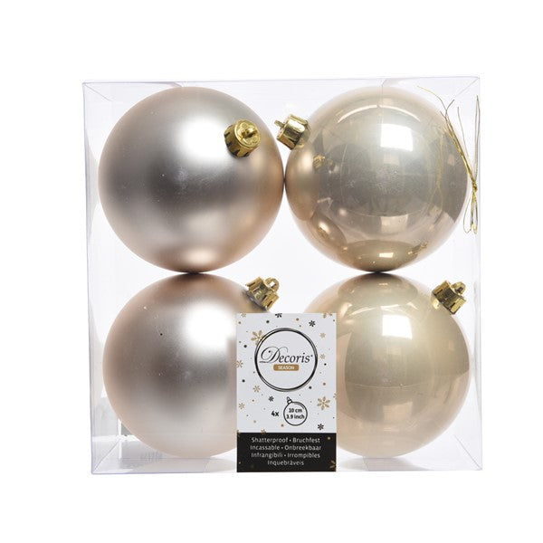 4" Shiny & Matte Shatterproof Ball Ornament