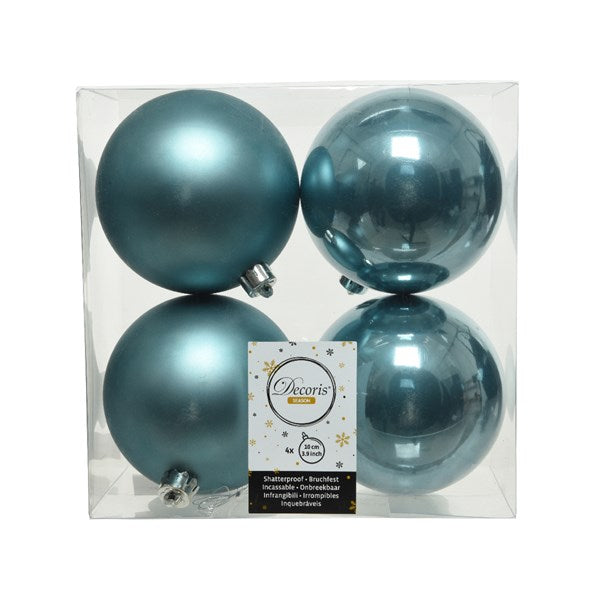 4" Shiny & Matte Shatterproof Ball Ornament