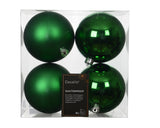 4" Shiny & Matte Shatterproof Ball Ornament Pack Of 4