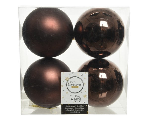 100MM Shatterproof Shiny & Matte Ball 4 Pack