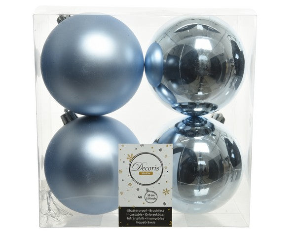 100MM Shatterproof Shiny & Matte Ball 4 Pack