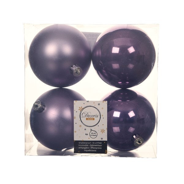 100MM Shatterproof Shiny & Matte Ball 4 Pack