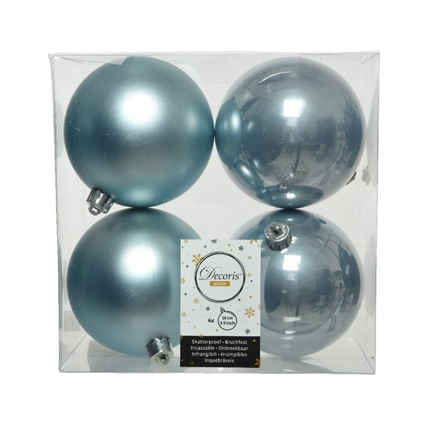 4" Shiny & Matte Shatterproof Ball Ornament