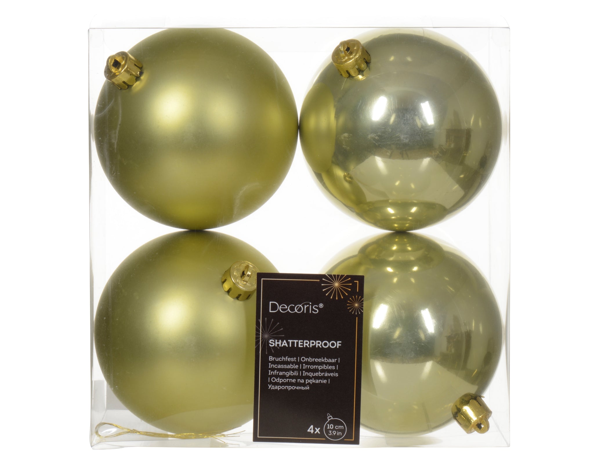 4" Shiny & Matte Shatterproof Ball Ornament