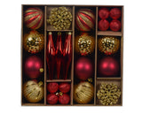 3" Shiny & Matte Shatterproof Ornament Assorted Set Of 46