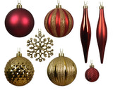 3" Shiny & Matte Shatterproof Ornament Assorted Set Of 46