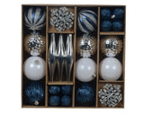3" Shiny & Matte Shatterproof Ornament Assorted Set Of 46