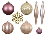 3" Shiny & Matte Shatterproof Ornament Assorted Set Of 46