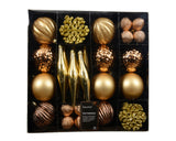 3" Shiny & Matte Shatterproof Ornament Assorted Set Of 46