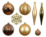 3" Shiny & Matte Shatterproof Ornament Assorted Set Of 46