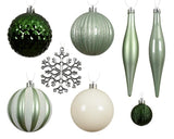 3" Shiny & Matte Shatterproof Ornament Assorted Set Of 46