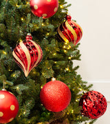 6" Glitter Shatterproof Ball Ornament 6 Pack