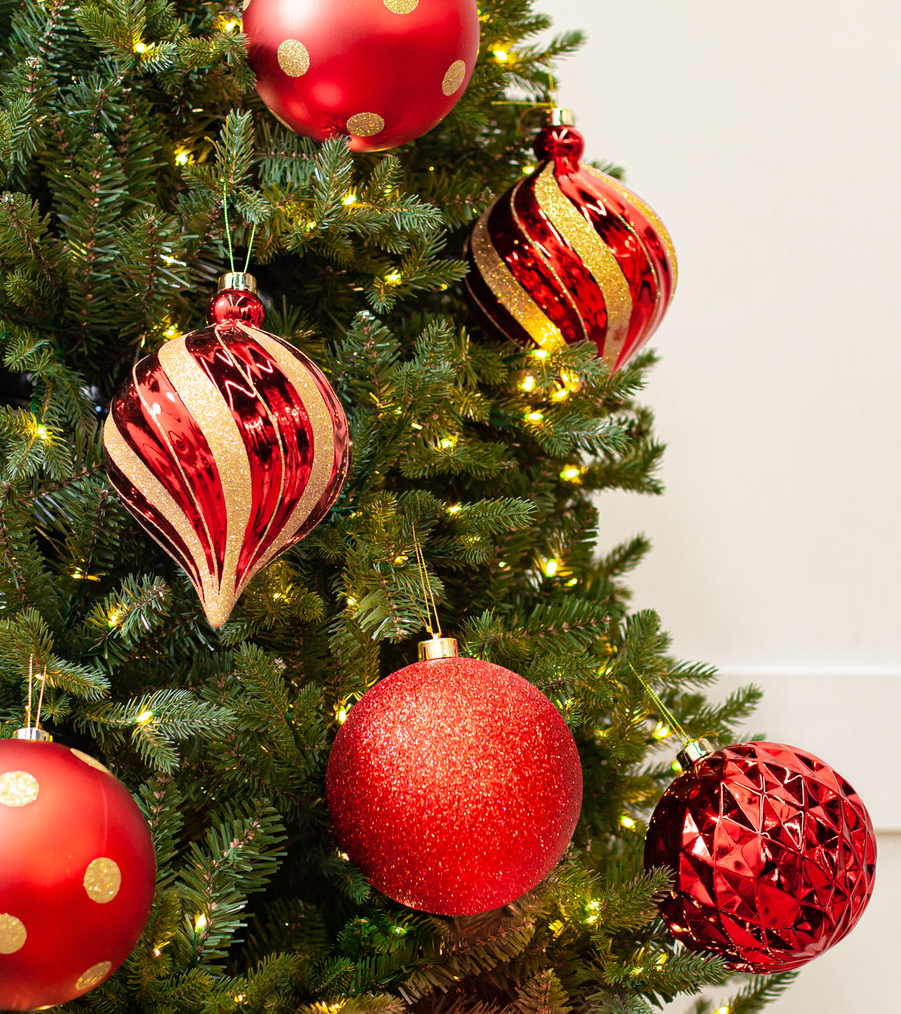 6" Glitter Shatterproof Ball Ornament 6 Pack