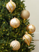 6" Glitter Shatterproof Ball Ornament 6 Pack
