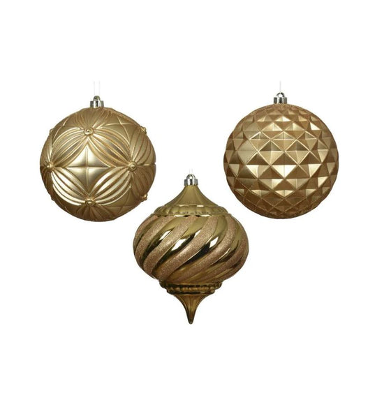8" Glitter Shatterproof Ball Ornament Assorted