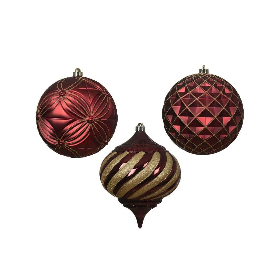 8" Glitter Assorted Ornament