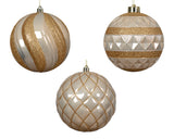 5" Glitter Shiny Shatterproof Ball Ornament Assorted