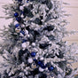 6 FT Blue, Silver & White Ball Garland Shatterproof
