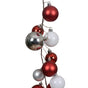 6 FT Red, Silver & White Ball Garland Shatterproof