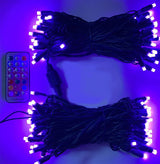17 FT 50 LED 5MM Dynamic RGB Lights With Green Cord